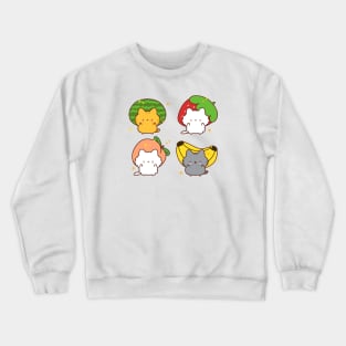 Cats And Fruit Hats Crewneck Sweatshirt